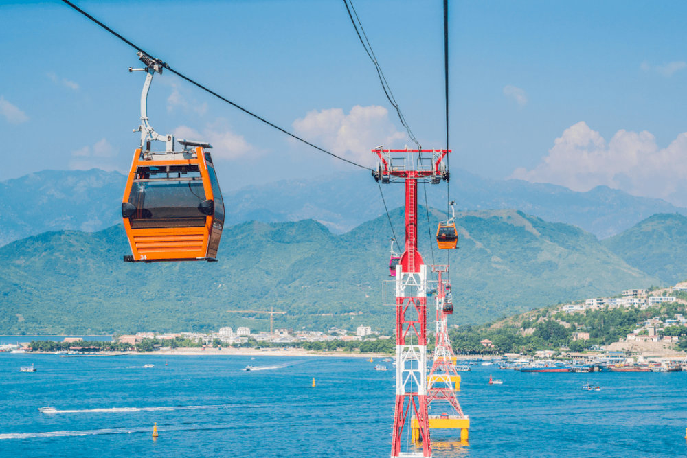 The Vinpearl cable car holds the Guinness World Record as the world's longest sea-crossing cable car